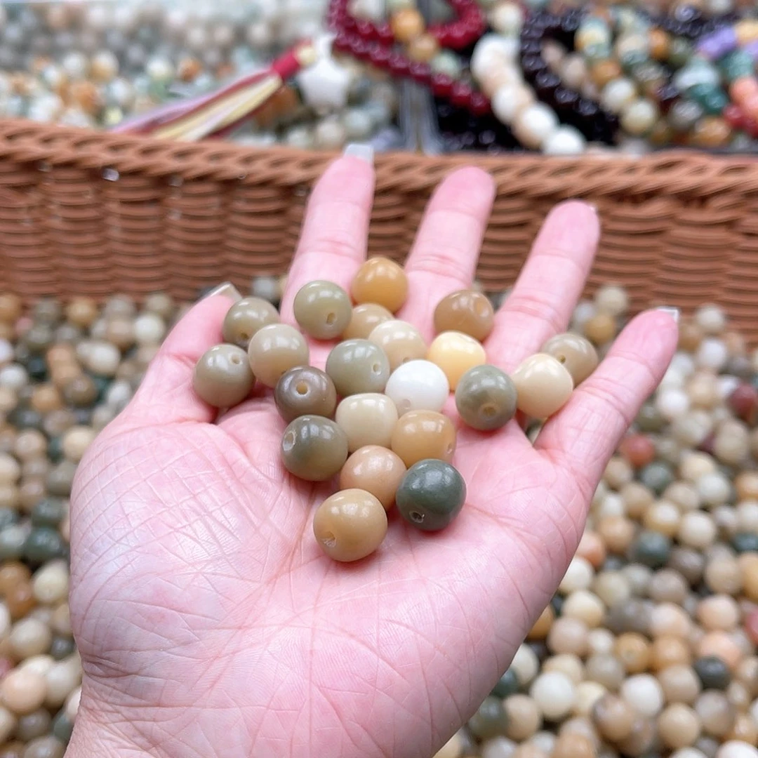 白玉菩提吊坠A/11mm/100+10颗