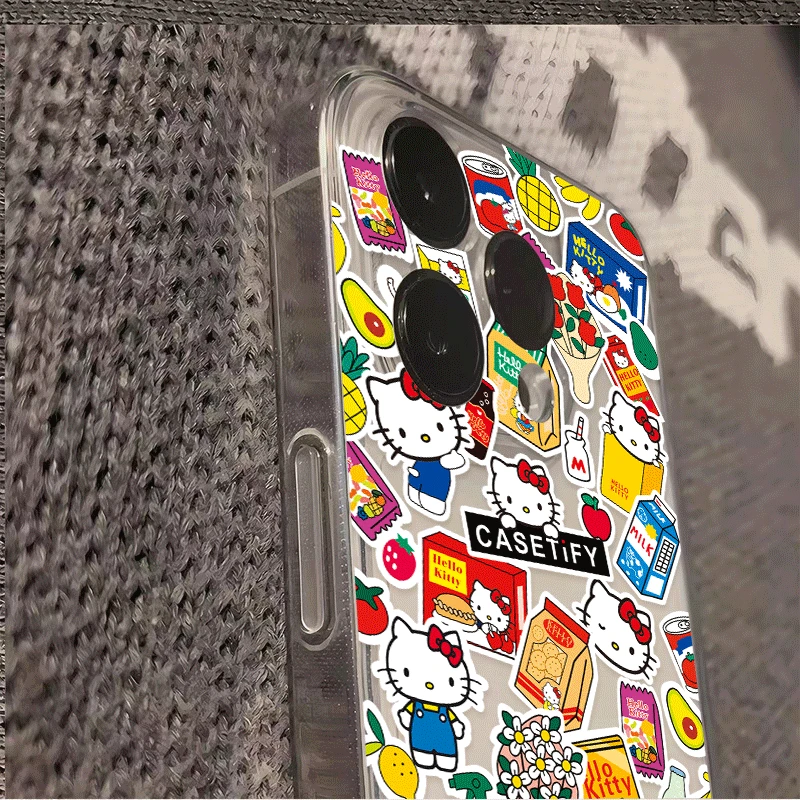 kitty猫手机壳适用苹果14promax手机壳iphone15透明13/12全包软套