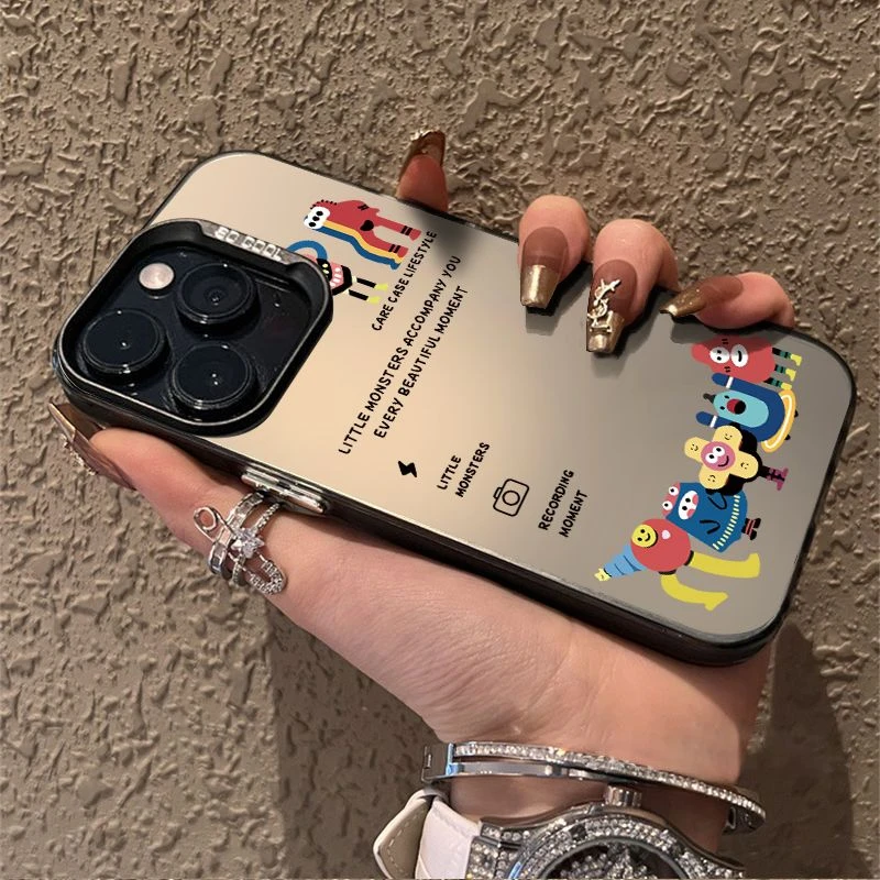 情侣小怪兽男女适用苹果15promax手机壳iphone14高级13新款12卡通