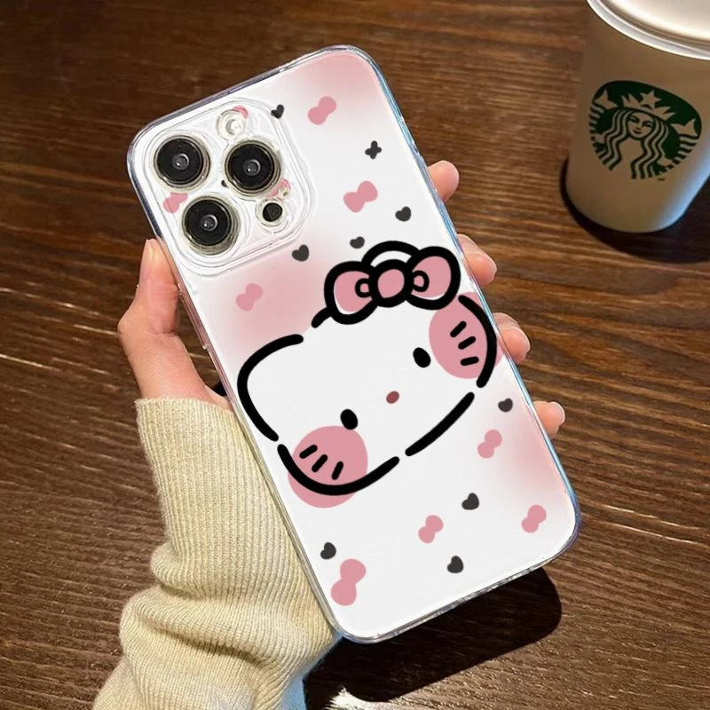 粉嫩kitty猫适用苹果15/14promax手机壳12/11pro全包xr/16max软13