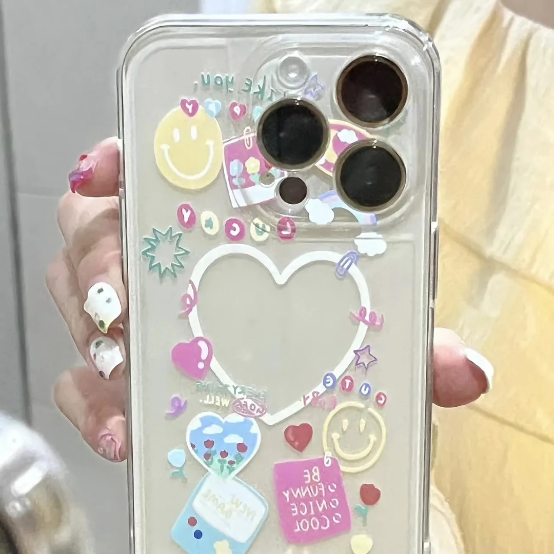 可放照片爱心适用苹果15Promax手机壳iphone13/12透明11全包xr软7