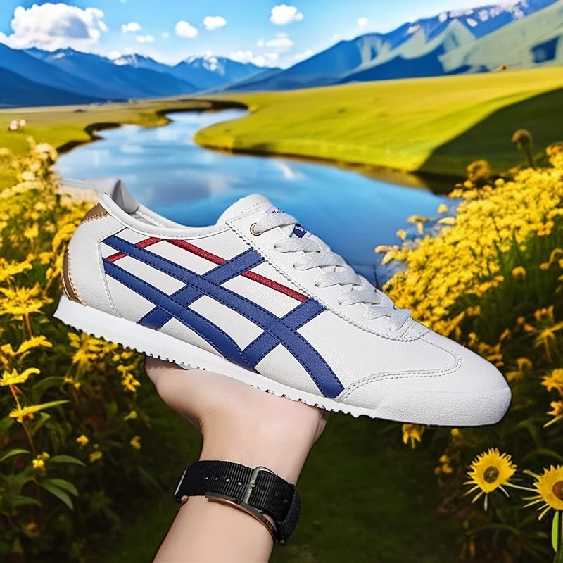 Chaozuozou情侣男女经典新款真皮阿甘运动休闲时尚透气板鞋潮百搭