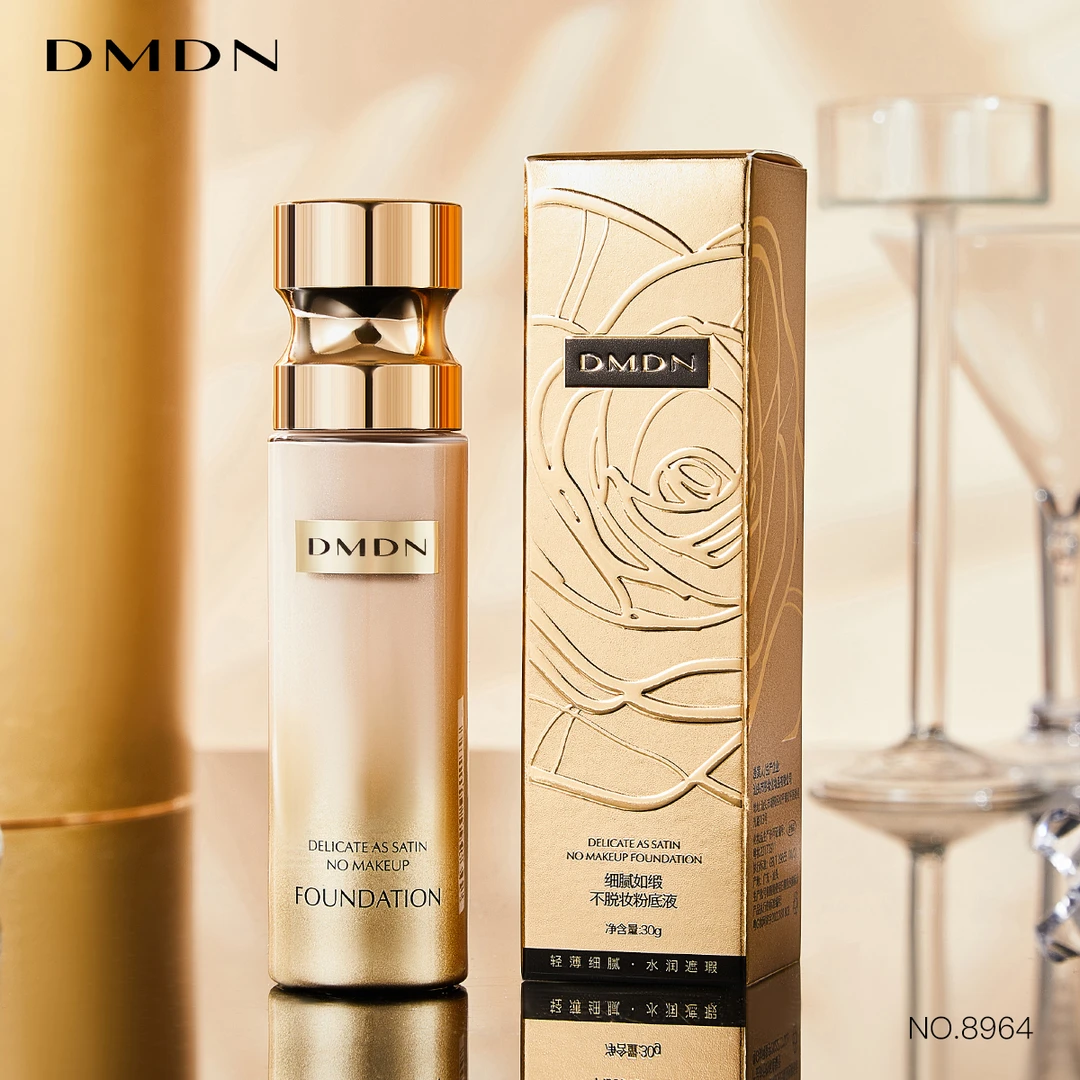 DMDN细腻如缎不脱妆粉底液30ML不易脱妆自然色柔雾脸部