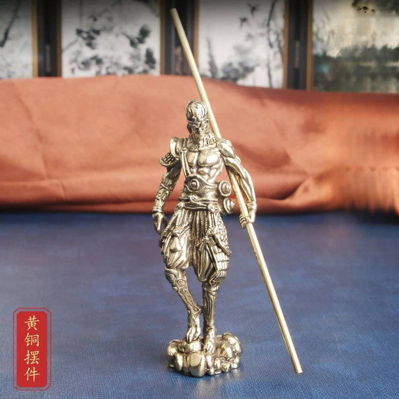 黄铜孙悟空桌面摆件斗战胜铜雕工艺品摆饰齐天大圣手办