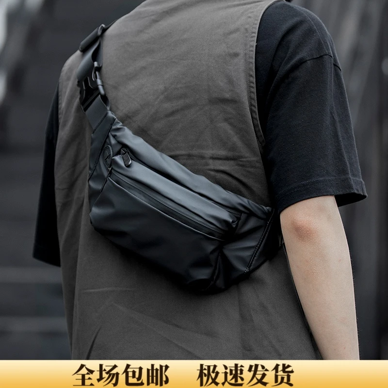 Viney胸包男士2024新款轻便骑行腰包运动风单肩包生日礼物送男友