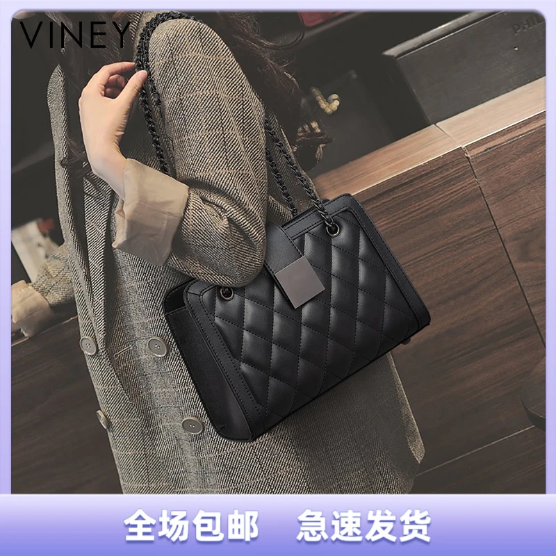 Viney真皮包包女包高级斜挎包轻奢单肩腋下生日圣诞礼物送女生