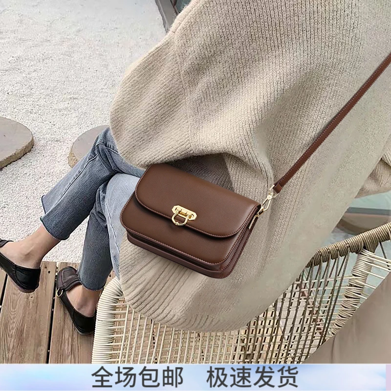 Viney真皮包包女2025款通勤洋气单肩小方包生日圣诞礼物送女生