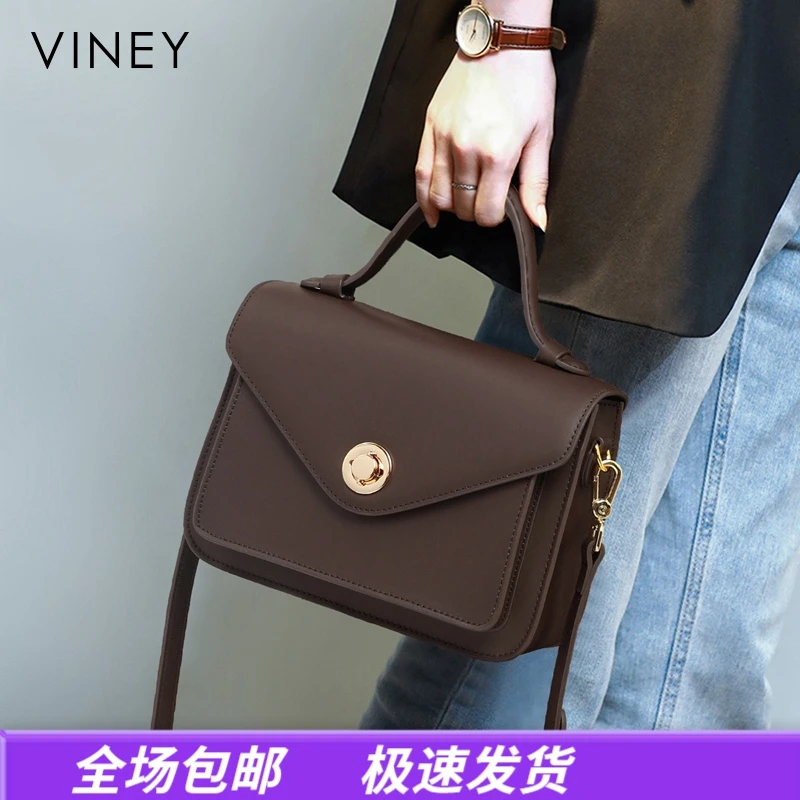 Viney真皮包包女手提2025新款高级单肩斜挎生日礼物送女友送老婆