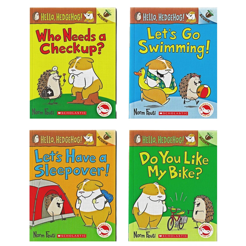 学乐【你好小刺猬】点读版Acorn4册绘本故事英文自然拼读原版桥梁书