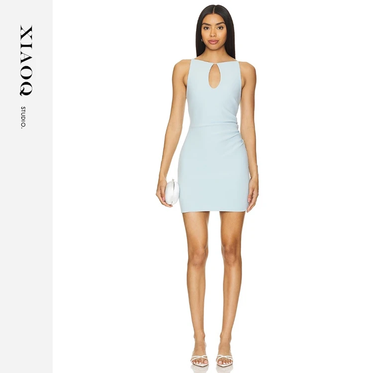 【小Q家】93565 纯欲气质收腰吊带连衣裙T