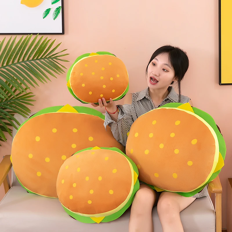 汉堡包薯条毛绒玩具吃货零食包抱枕玩偶情人节创意女生日礼物儿童