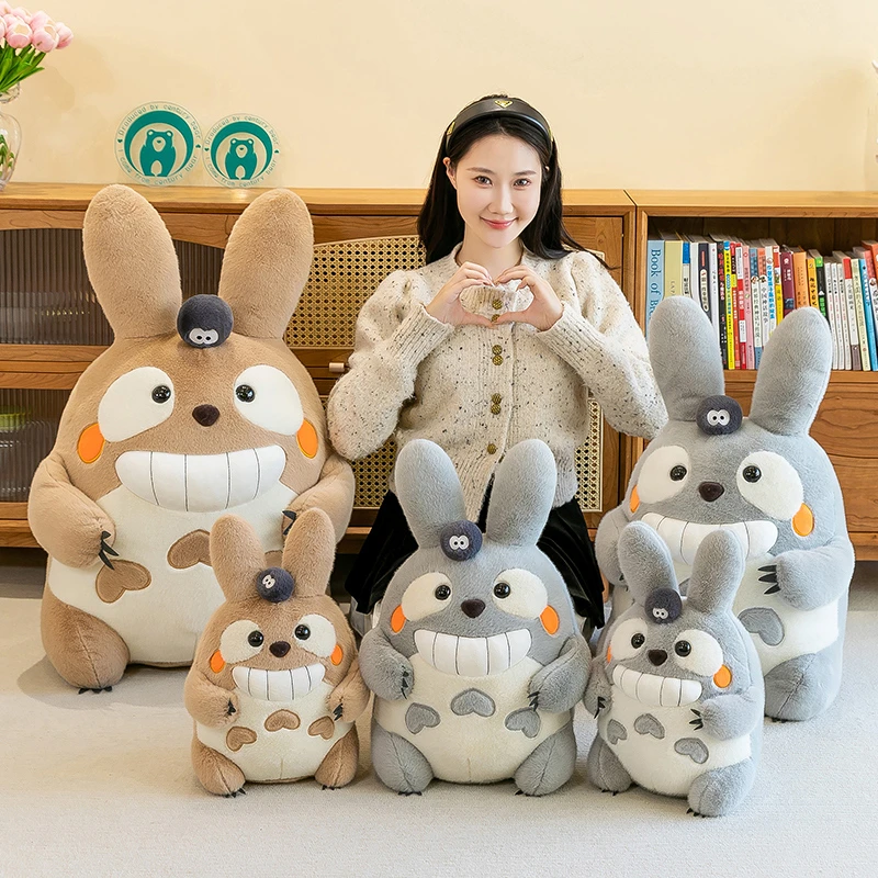 创意爱心龙猫抱枕毛绒玩具软体公仔玩偶布娃娃睡觉生日礼物送女友