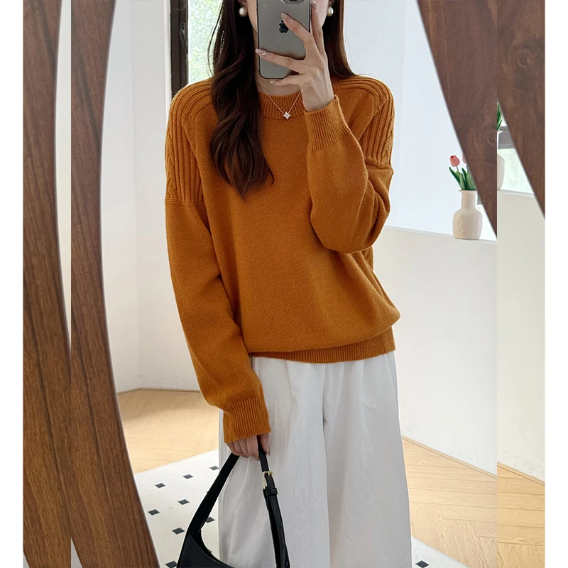 新款减龄百搭温柔时尚针织套头毛衣