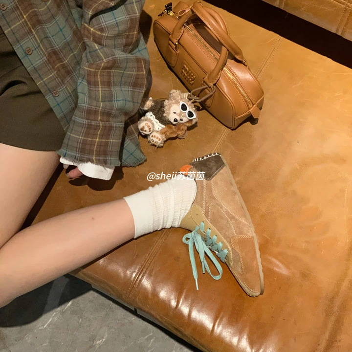 【sheii苏茵茵】美术馆~复古拼接休闲运动德训鞋休闲鞋Z4319305
