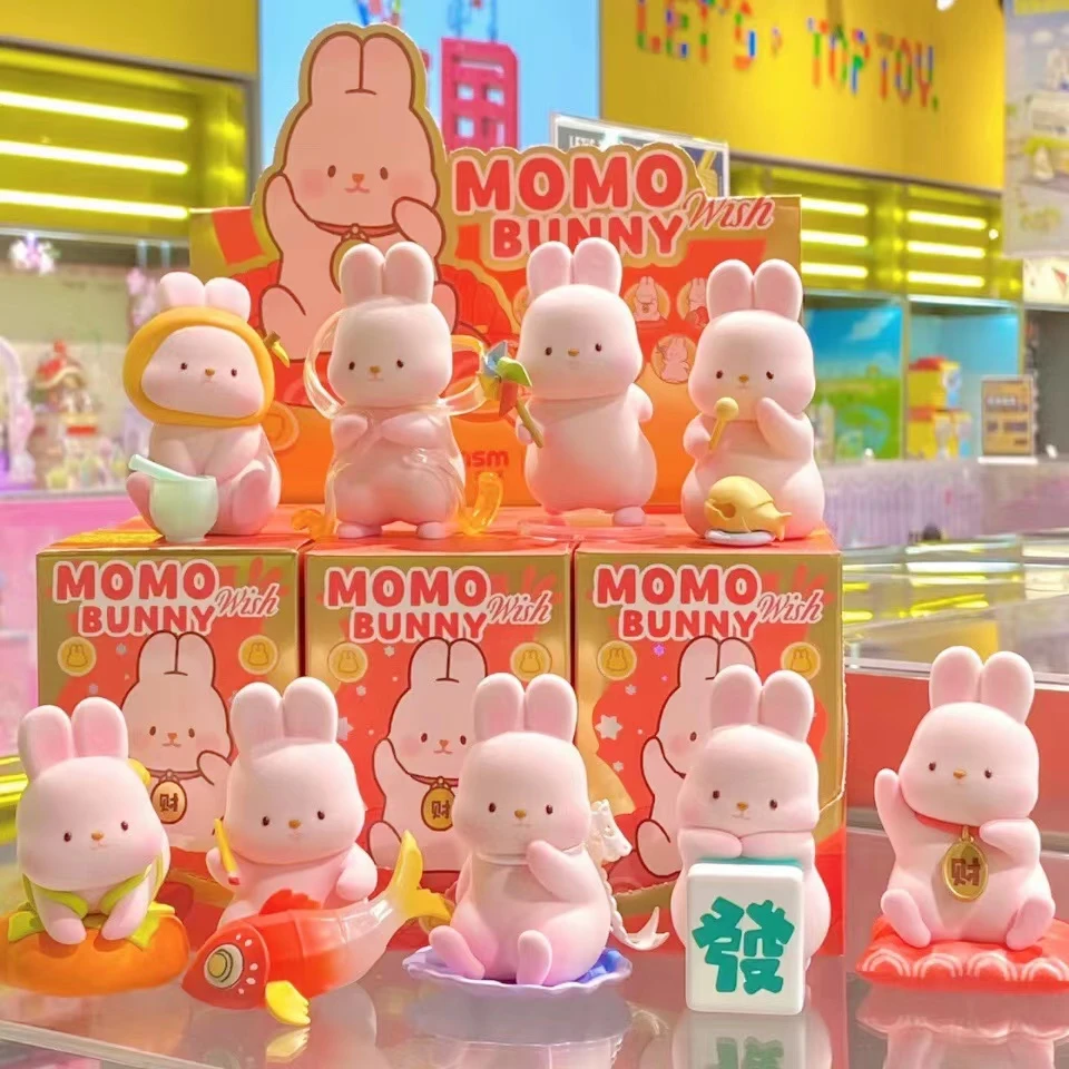 【拆盒】正版Momoko摸摸兔心愿系列潮玩盲盒植绒玩偶