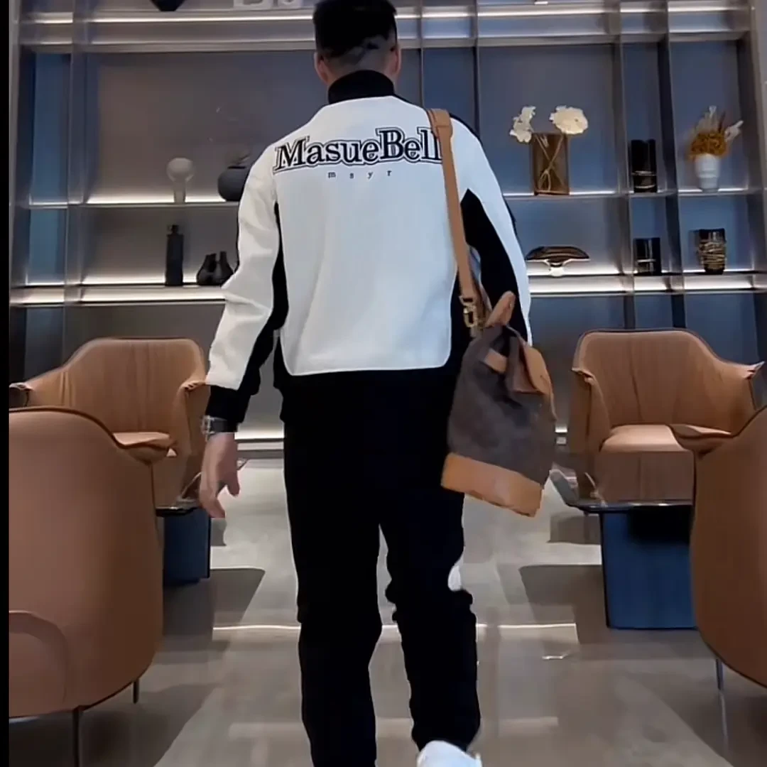 欧货春秋加厚男士新款爆款夹克2025新款男装高端时尚百搭休闲套装