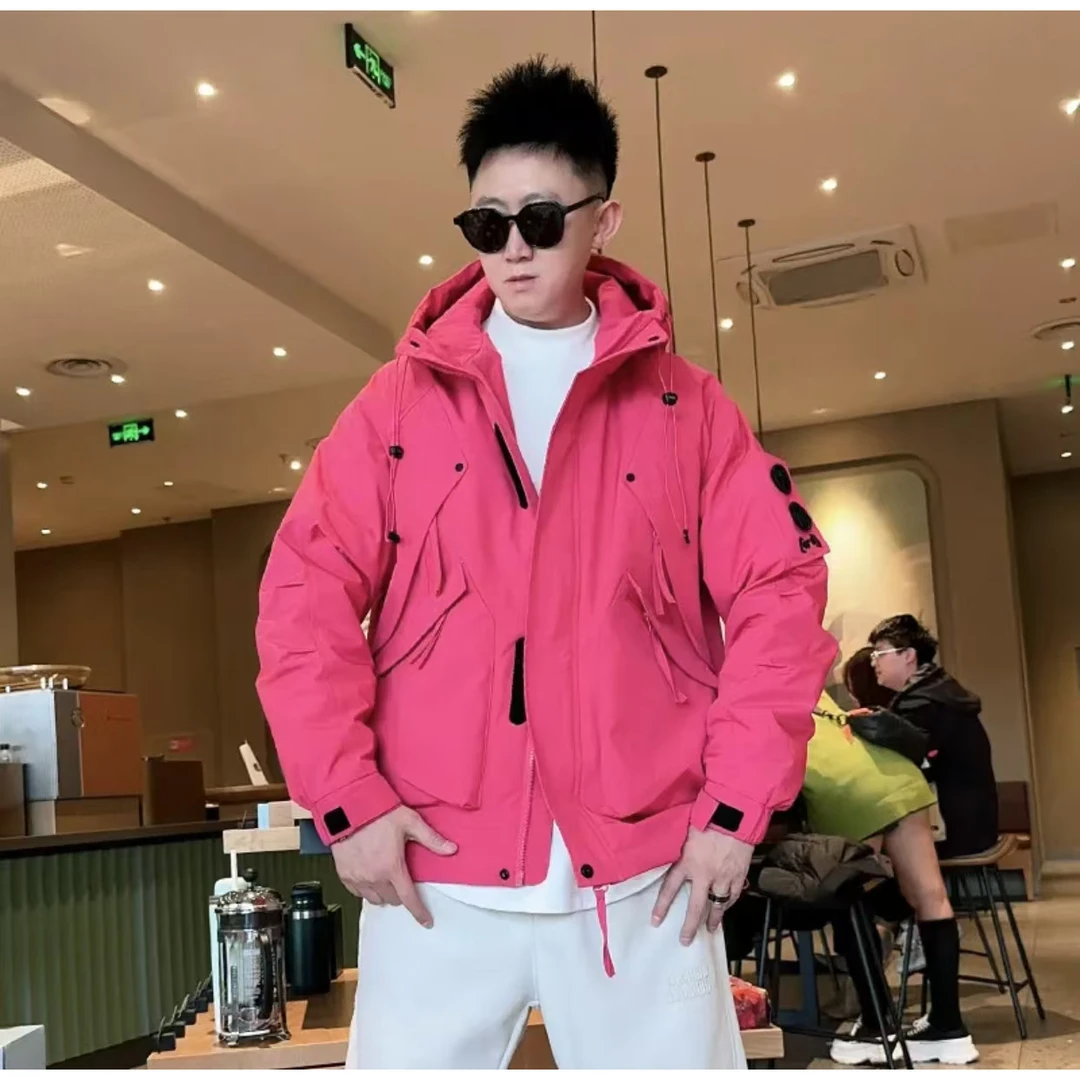 LKT.NINE美式工装二棉冲锋衣夹克男ins潮秋冬户外机能风棉服外套