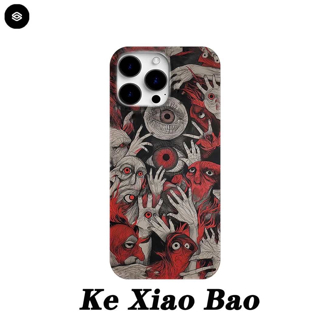 腥红之眼适用苹果15promax创意16pro手机壳14pro小众13pro个性12p