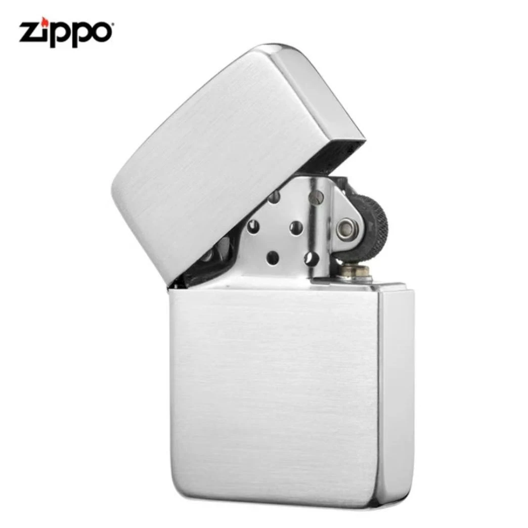 zippo打火机之宝 1941复刻防风机型纯银拉丝光板机经典古典