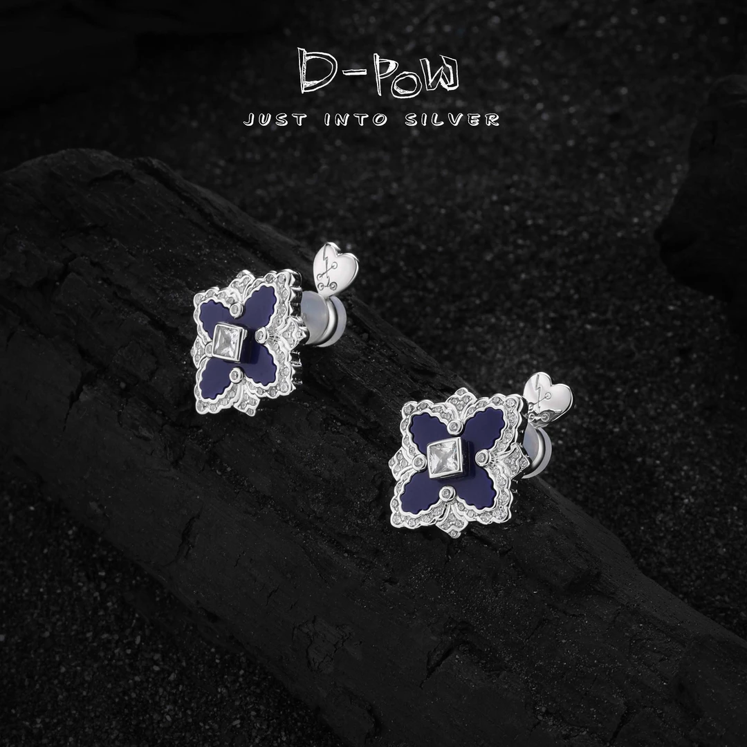 灯小炮 925银合成锆石耳饰 耳钉（7657）气质轻奢百搭小众简约个性