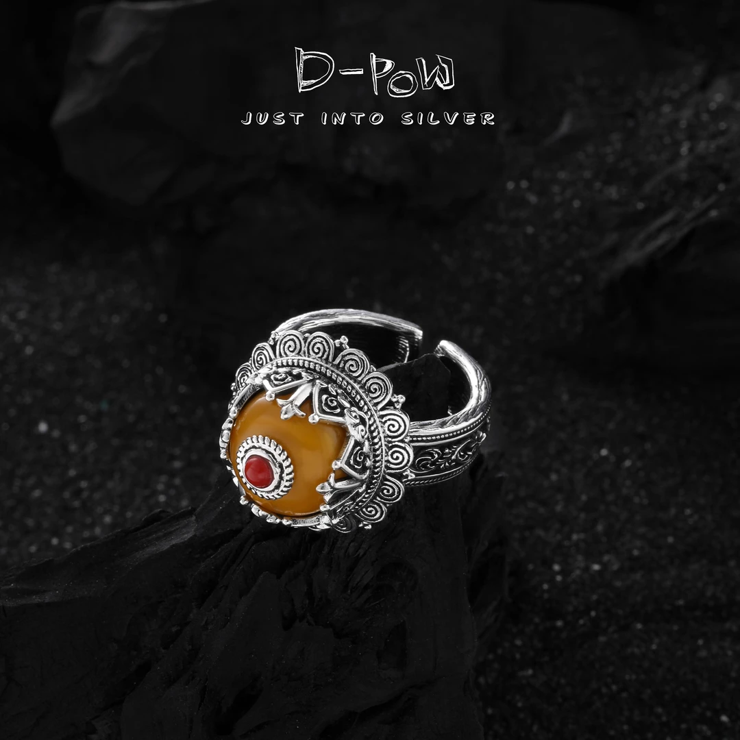 灯小炮 925银戒指 次第花开阿修罗重工高定戒指（7732）气质轻奢