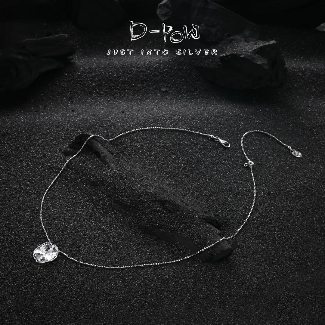 灯小炮 坠链均925银 深海冰鳞镭射光影高定项链（46cm）（7894）气质