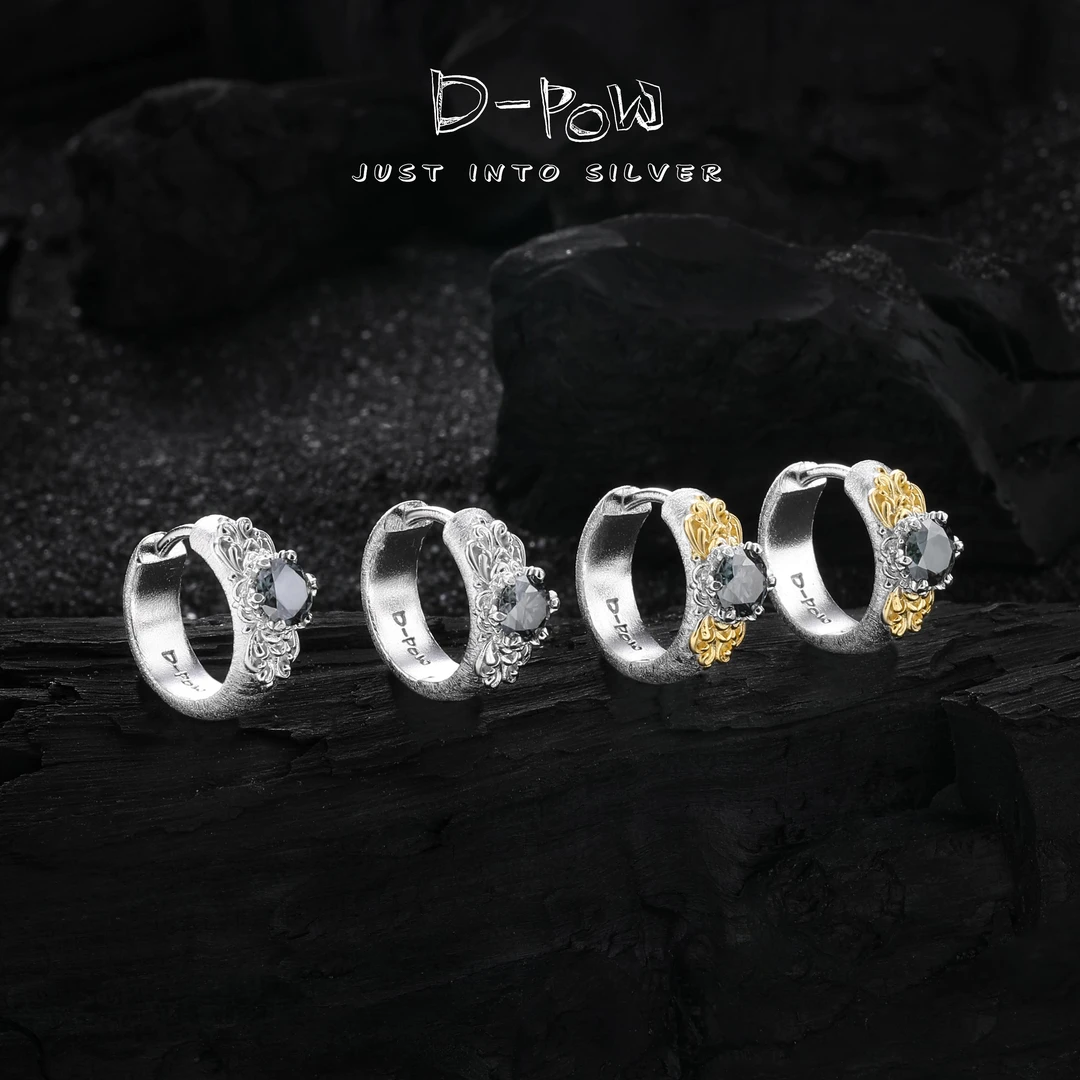 灯小炮 925银合成锆石耳饰 【布契风】花丝高定莫桑耳扣（7712） 设计