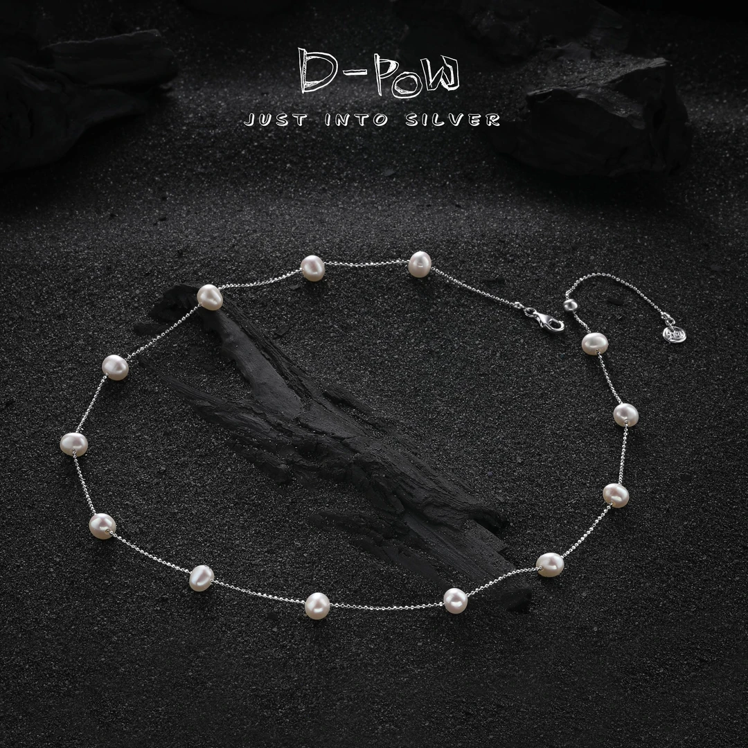 灯小炮 坠链均925银仿珍珠 项链（46cm）（7893）气质轻奢时尚百搭