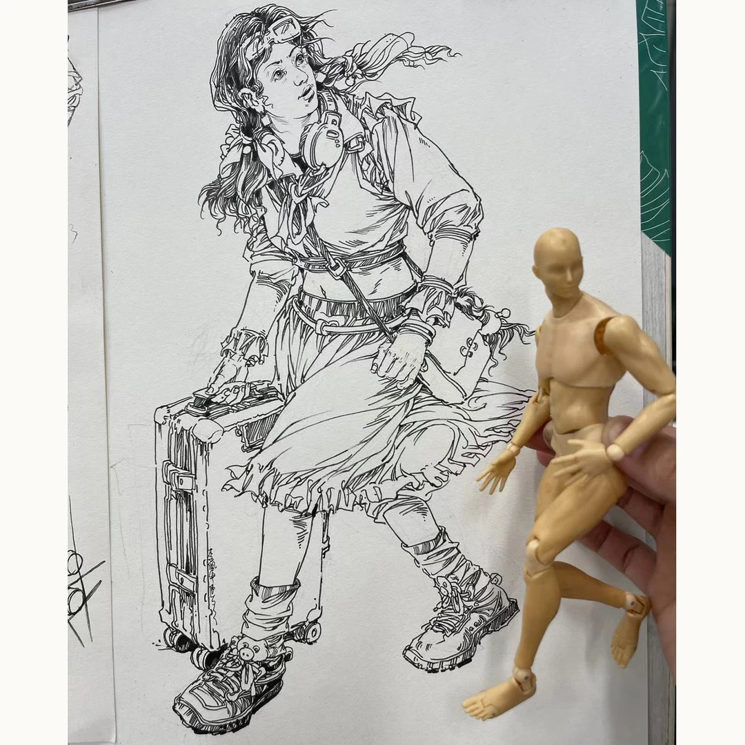 速写关节可动最强神助攻可人偶模型男款女款灰色肤色