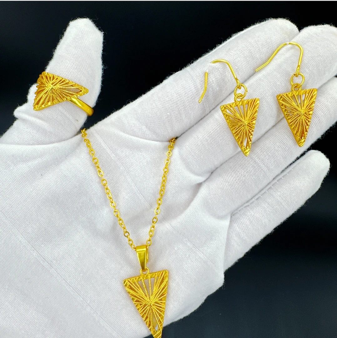 铜合金项链 #000196 三件套 nipal 时尚精美气质