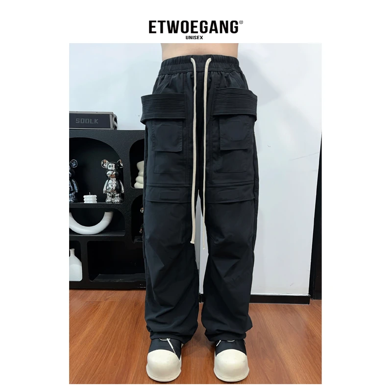 121【RO双环工装加绒裤】秋冬潮牌潮百搭宽松男女美式休闲裤10012