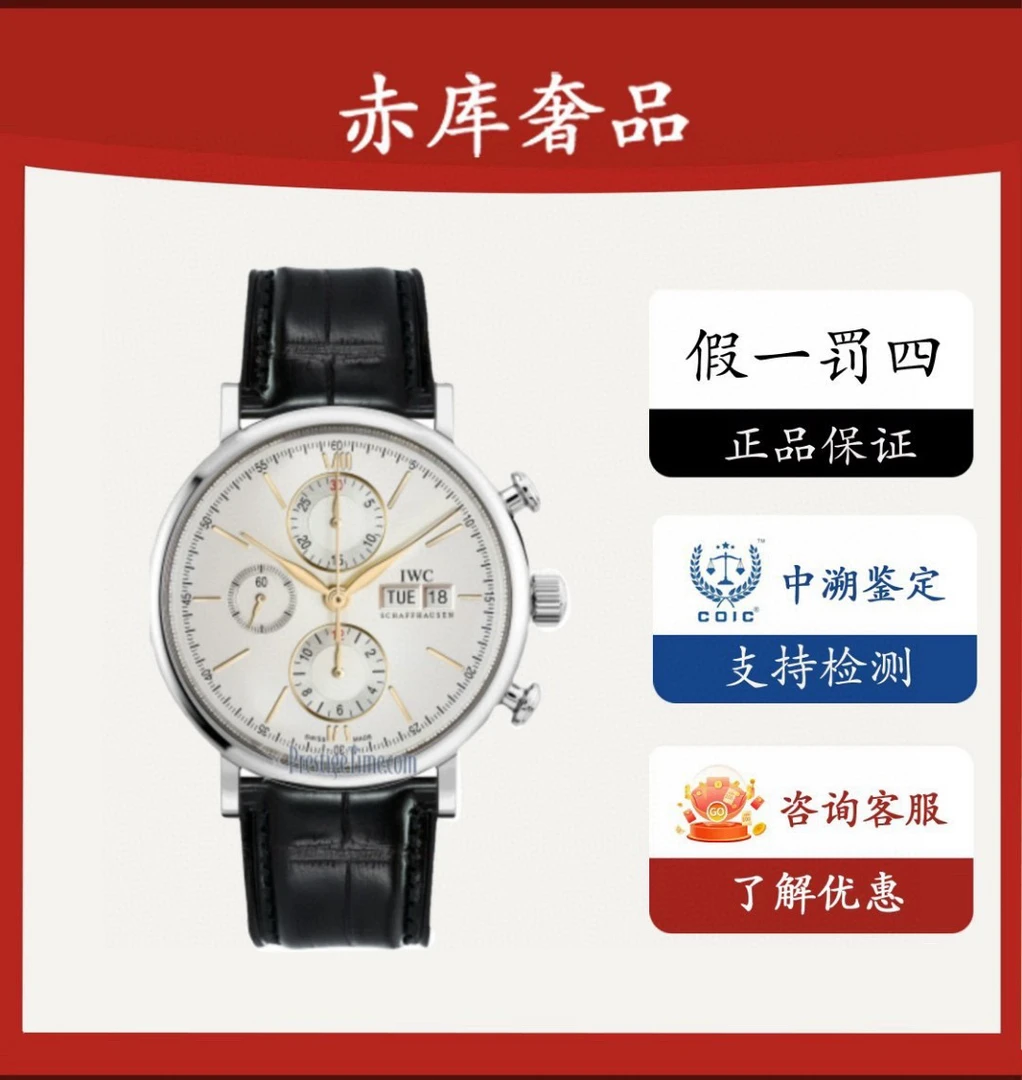 99新 IWC/万国 柏涛菲诺系列全套/IW391031/自动上链/精钢/表径42