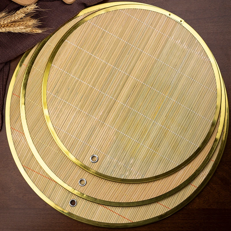 家用水饺垫篦子竹制饺子帘双面馒头包子放置盘摆饺子盖帘餐垫托盘