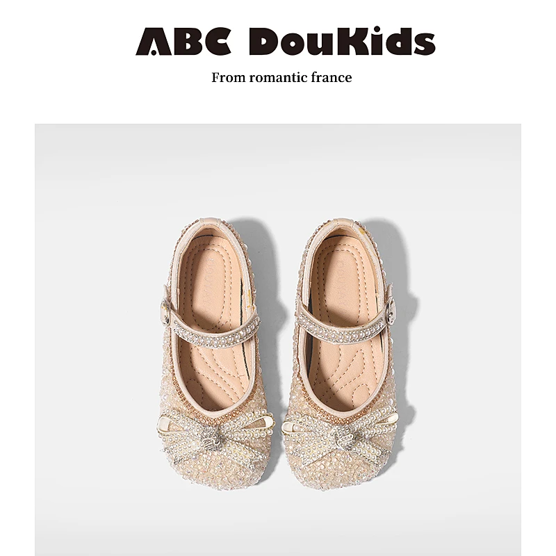 ABC Doukids女童公主鞋2025春季新款儿童单鞋小女孩洋气时尚皮鞋