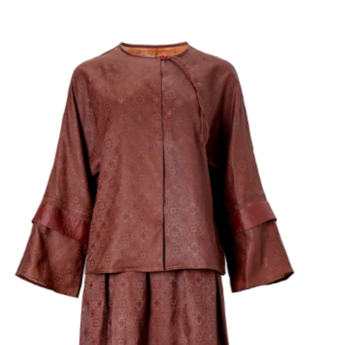 【万象有衣】琵琶纹-原创设计师款香云纱上衣-6915