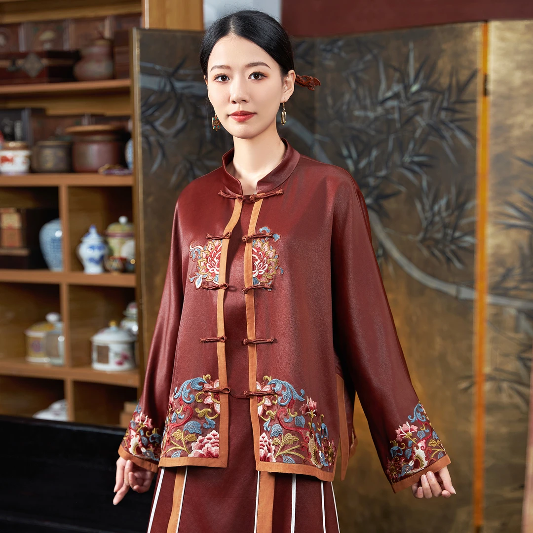 【万象有衣】 牡丹亭-原创款设计师款上衣-6165