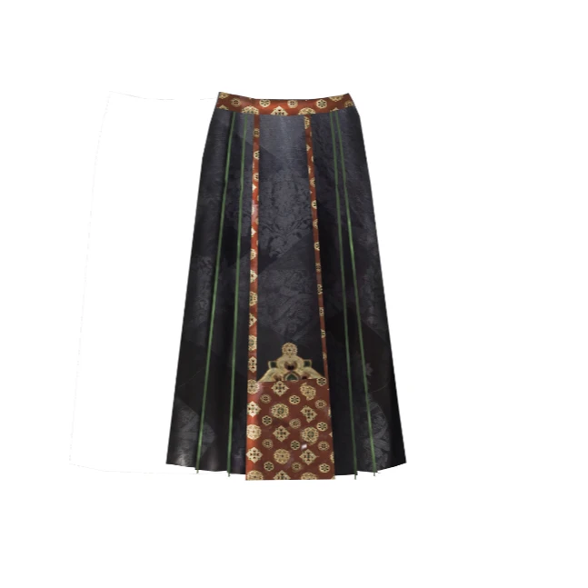 【万象有衣】盛唐琵琶纹-原创设计师款五重纬宋锦马面裙-6289