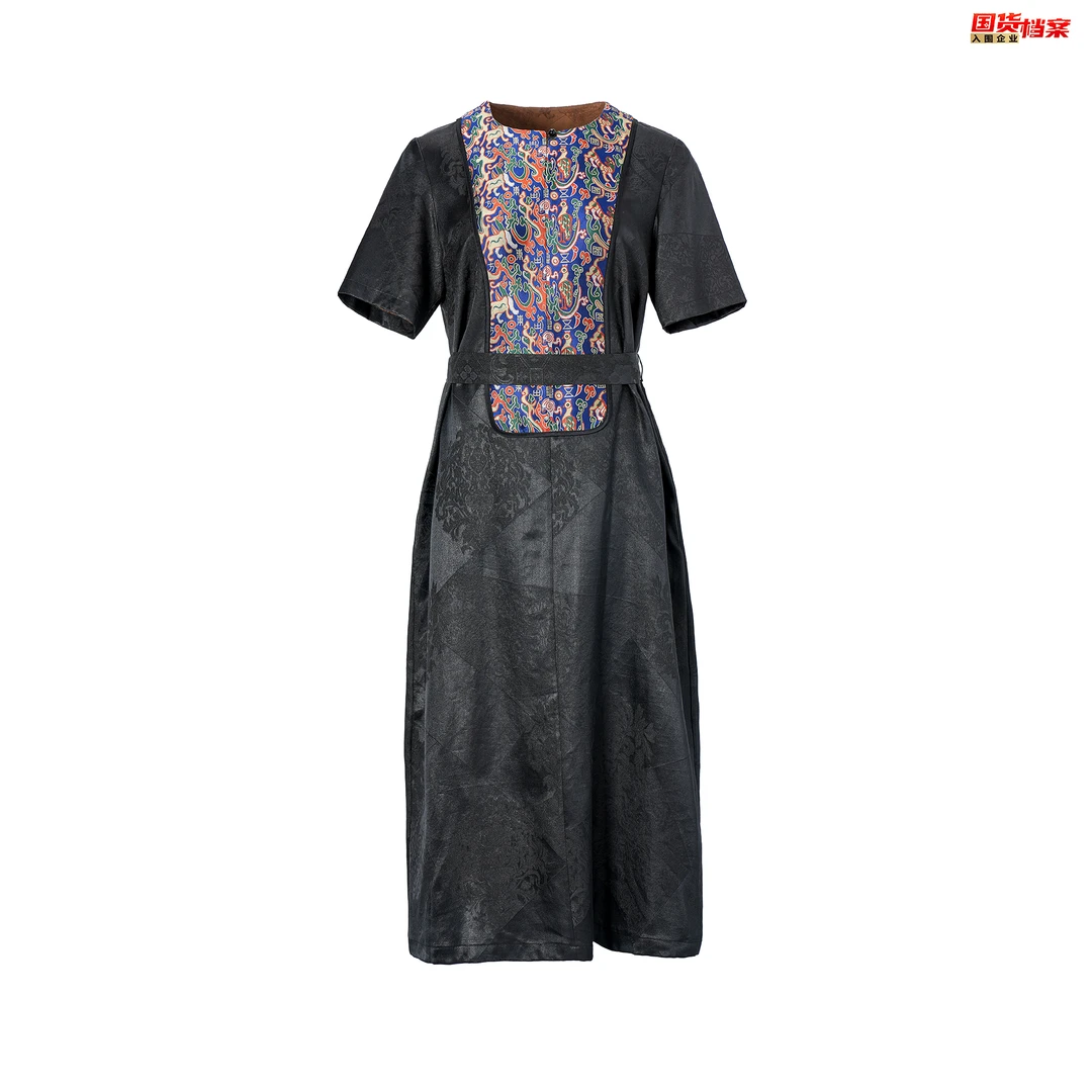 【万象有衣】设计师款香云纱连衣裙-6358