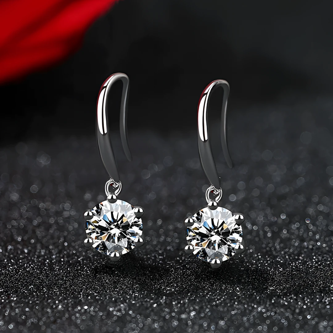 925银耳饰 六爪耳环 耳钉女 韩国气质简约款 小巧精质款耳环