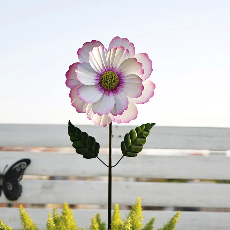 花园露台庭院铁艺旋转小风车地插创意户外阳台布置网红装饰摆件