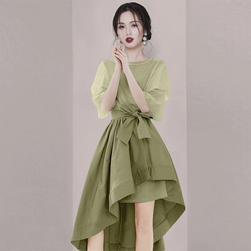 时尚套装女神范高级感不规则套装裙2024春季新款小个子女装两件套