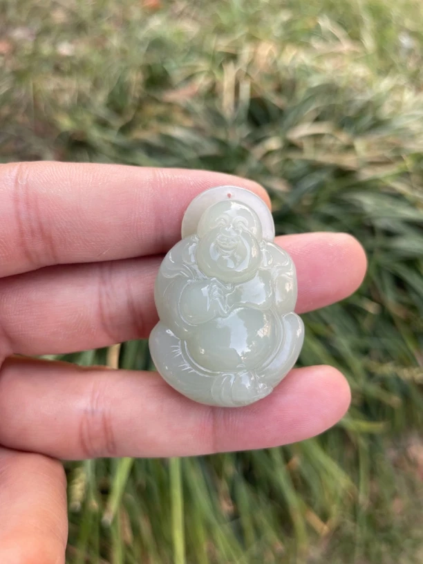 和田玉立体佛公吊坠和田玉直播