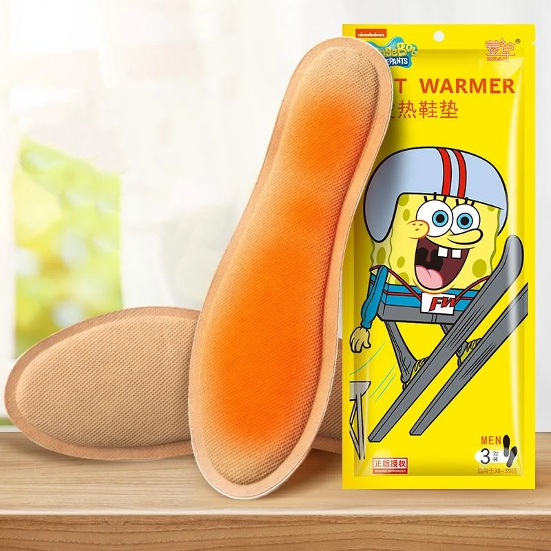 秋冬家居萱草发热鞋垫女免充电加热鞋垫可行走男儿童暖足贴暖脚底