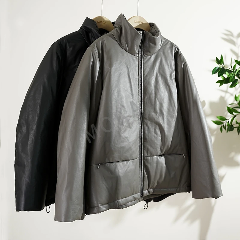 r*ow老钱风 土耳其进口绵羊皮哑光质感女士鹅绒服（241608）20922