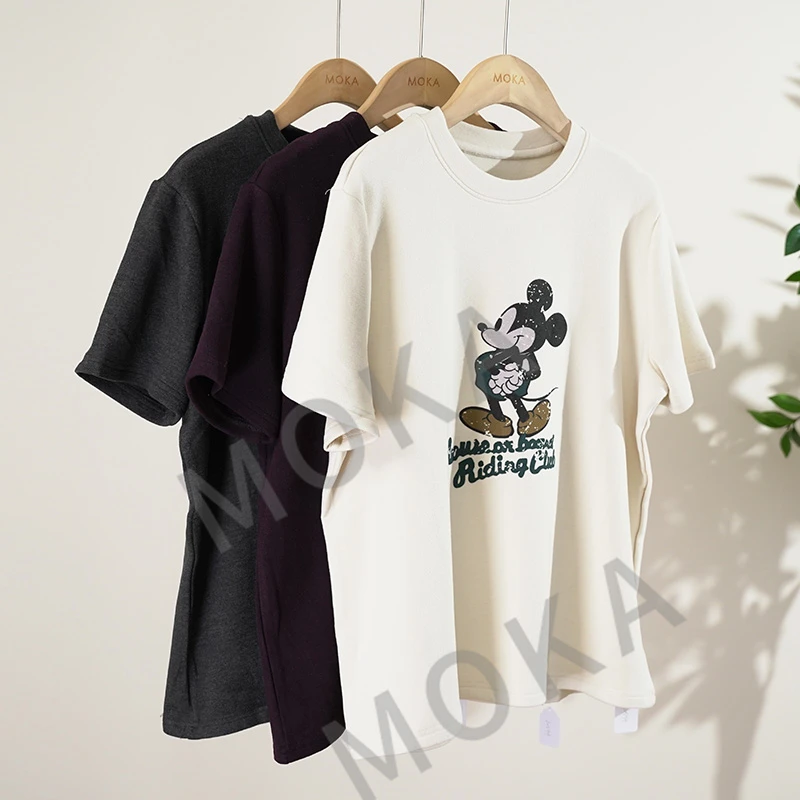 25年春款卡通复古米老鼠磨毛女士T恤（241761）20594
