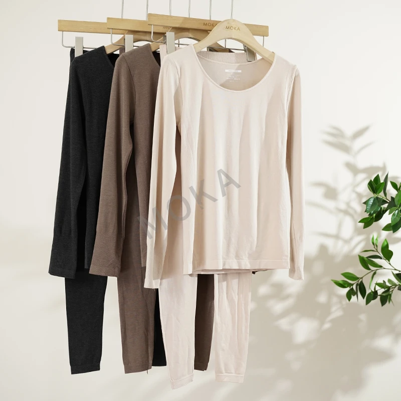 出口日单无缝一片保暖女士套装241460（2373）