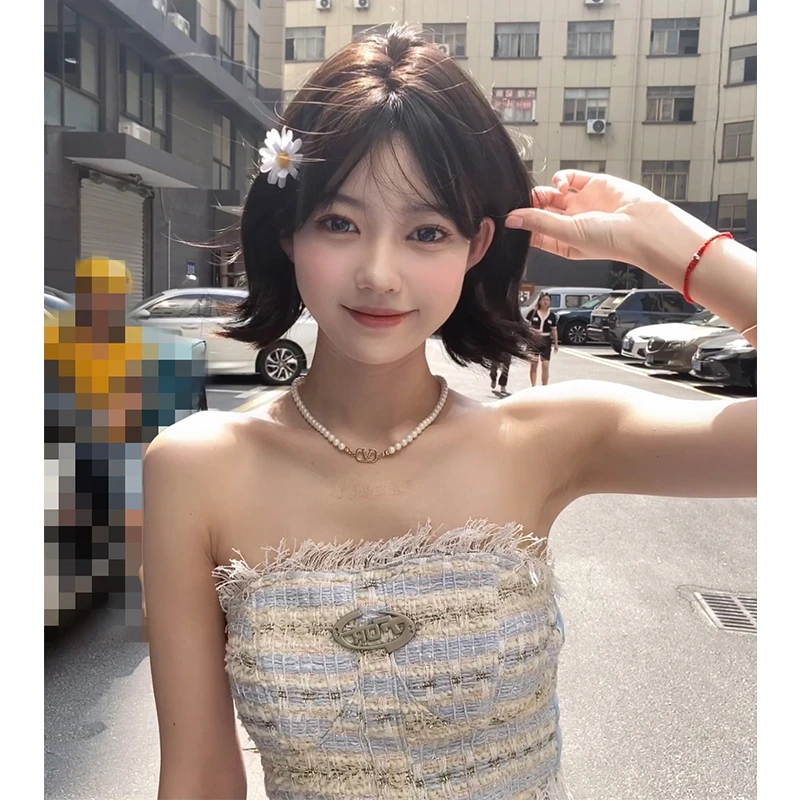 束朵假发女短发网红jk日常lolita自然刘海全头套