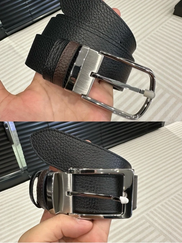 态度｜男士头层牛皮荔枝纹 高档轻奢百搭腰带