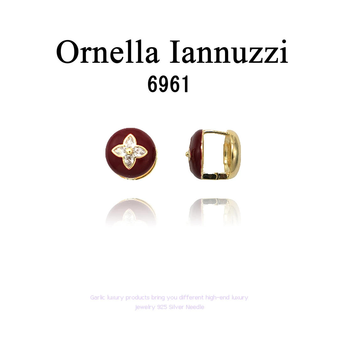 铜合金耳饰 Ornella Iannuzzi【绯红花蕾】耳饰~6961