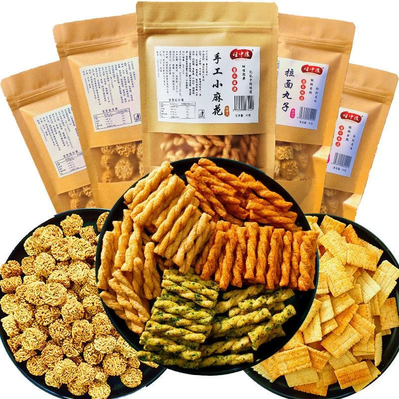 零食大礼包网红手工小麻花锅巴拉面丸子一整便宜出售嘎嘎好吃笋1g
